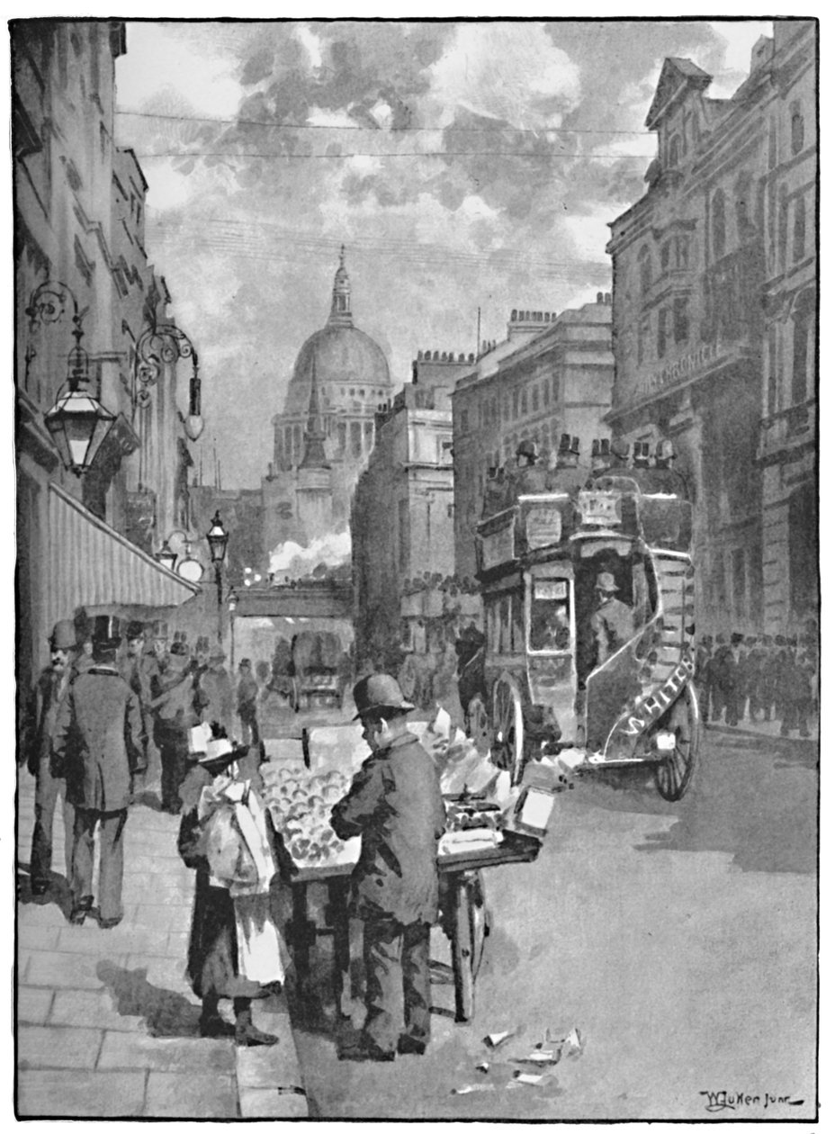 Fleet Street, Viser St. Pauls, 1891 av William Luker