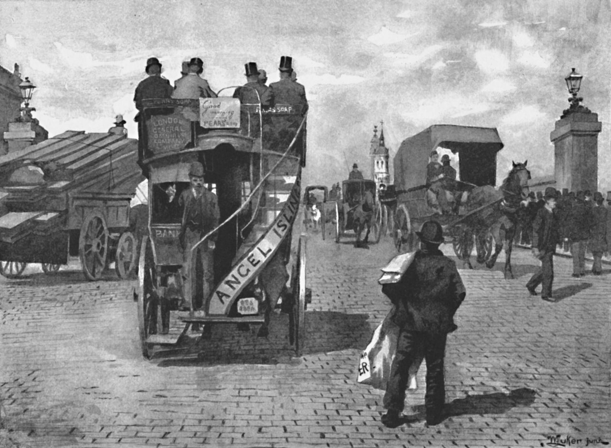 London Bridge, sør, 1891 av William Luker