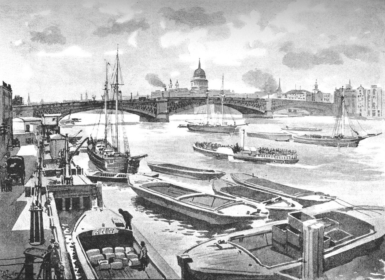 Southwark Bridge, 1891 av William Luker