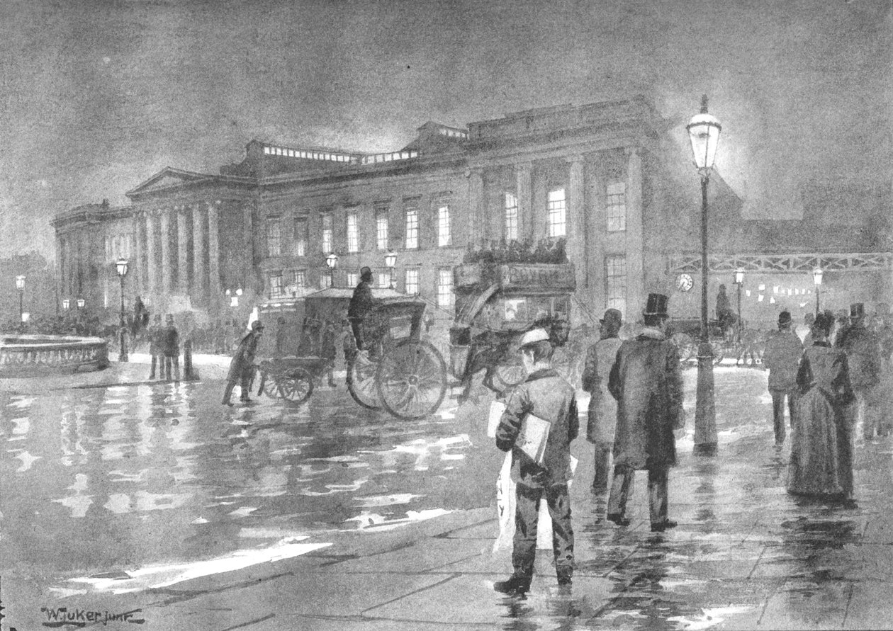 Det generelle postkontoret - natt, 1891 av William Luker