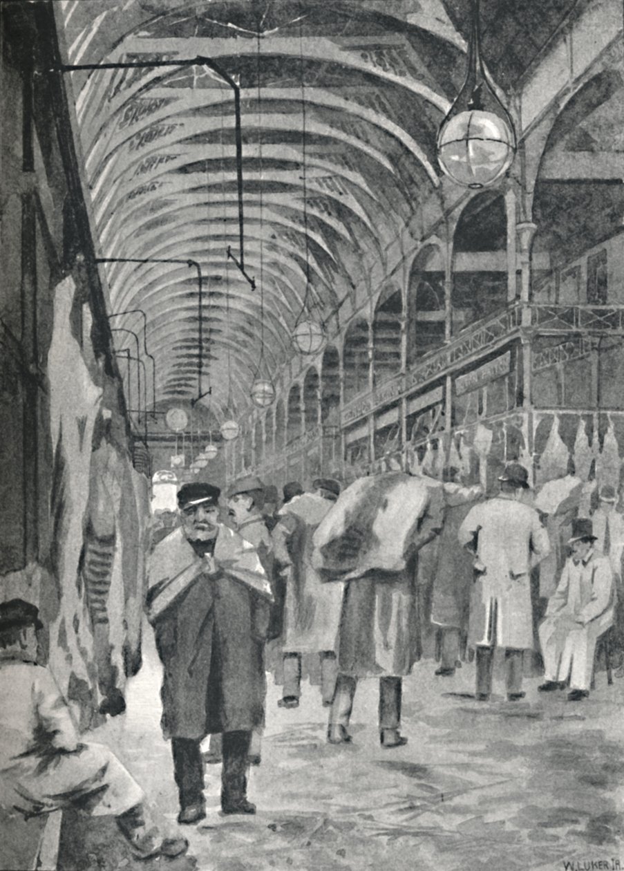 The Metropolitan Meat Market, Smithfield, 1891 av William Luker