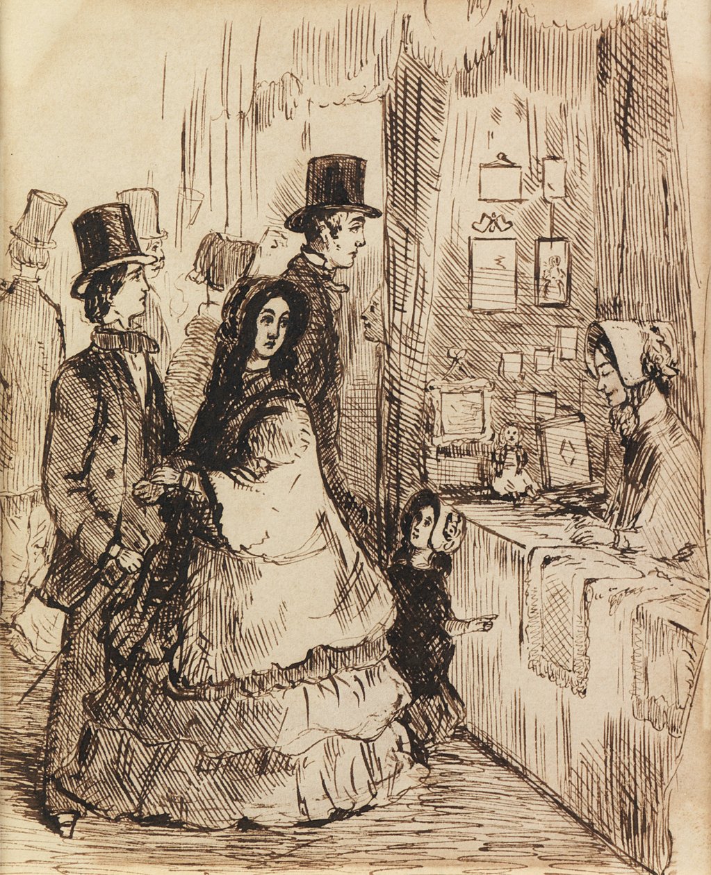 Dyd belønnet: en stand i Vanity Fair (penn og blekk) av William Makepeace Thackeray