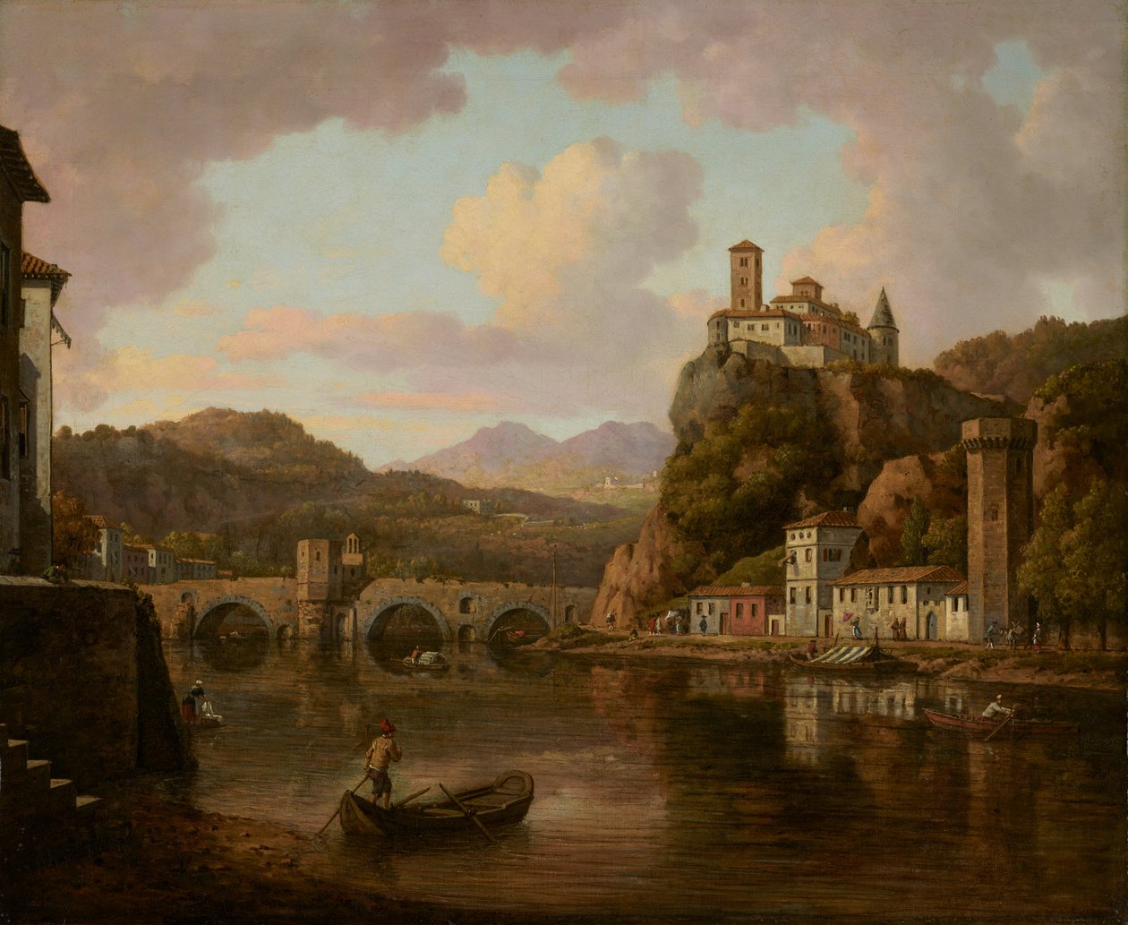 Slott ved Rhône-elven, Frankrike av William Marlow