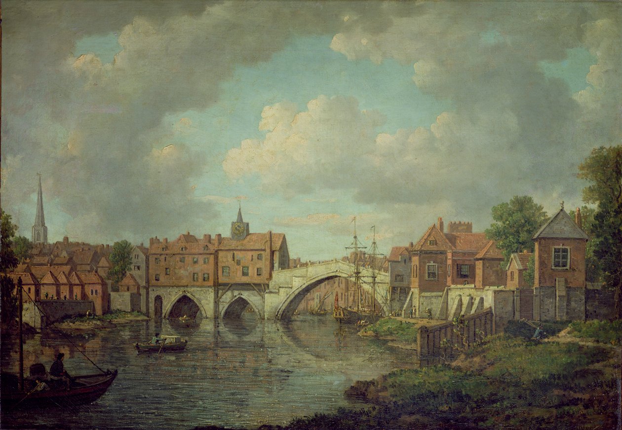 Ouse Bridge, York, ca. 1764 (olje på lerret) av William Marlow