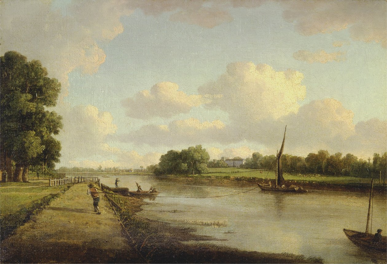 Utsikt over Themsen ved Richmond (?), ca. 1776 (olje på lerret) av William Marlow