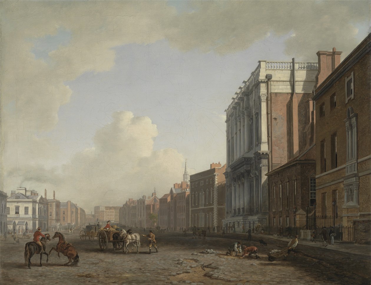 Whitehall, Looking Northeast, ca. 1775 (olje på lerret) av William Marlow