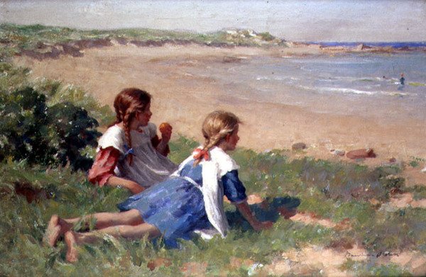 Ser ut mot havet (olje på lerret) av William Marshall Brown