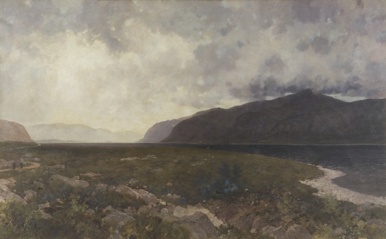 Loch Maree fra Grudie Bridge, ca. 1905 (olje på lerret) av William Matthew Hale