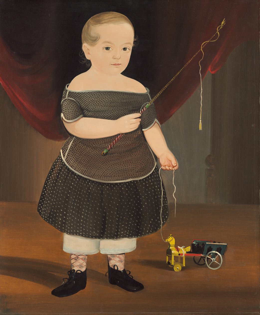 Gutt med lekehest og vogn, ca. 1845. av William Matthew Prior
