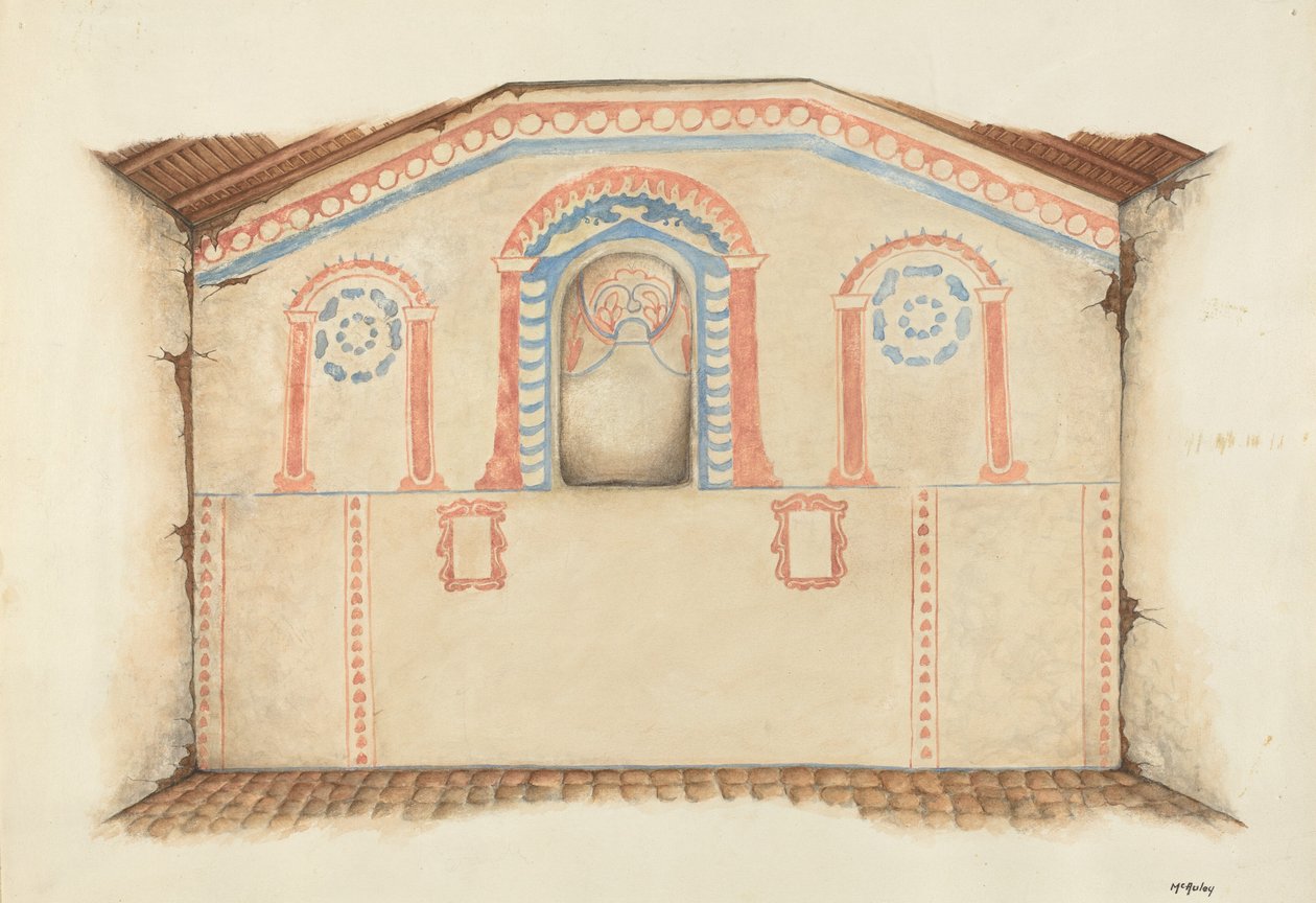 Veggmaleri Reredos, 1939. av William McAuley