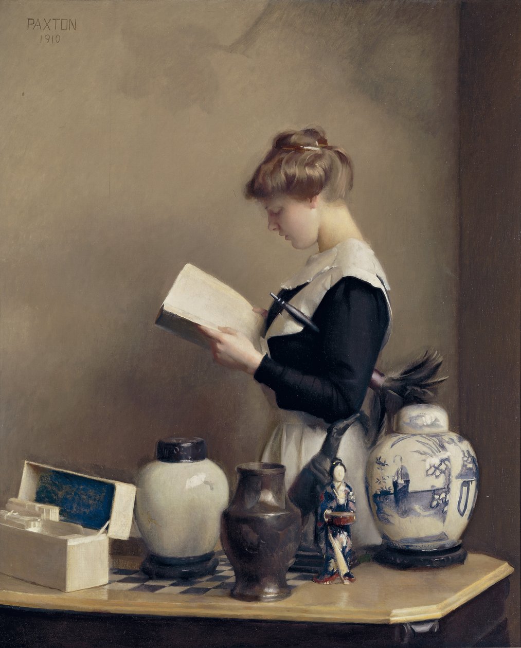 Hushjelpen, 1910 av William McGregor Paxton