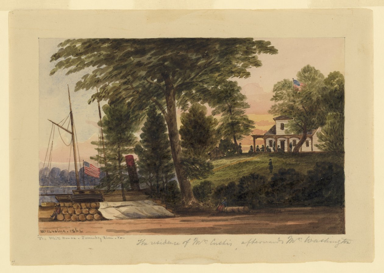Det hvite hus - Pamunkey River av William McIlvaine