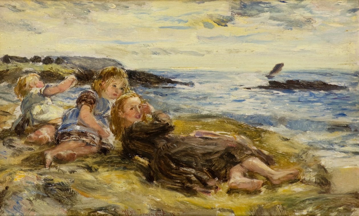 Barn på kysten, Machrihanish av William McTaggart