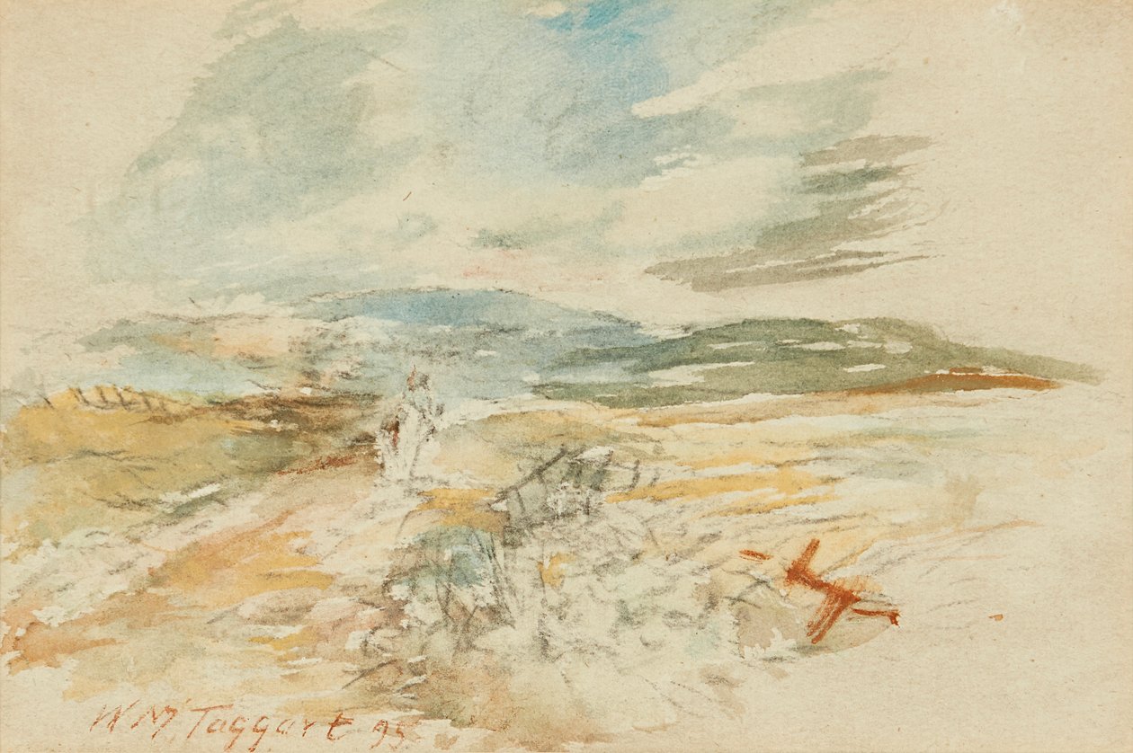 Highland Study (blyant og akvarell) av William McTaggart