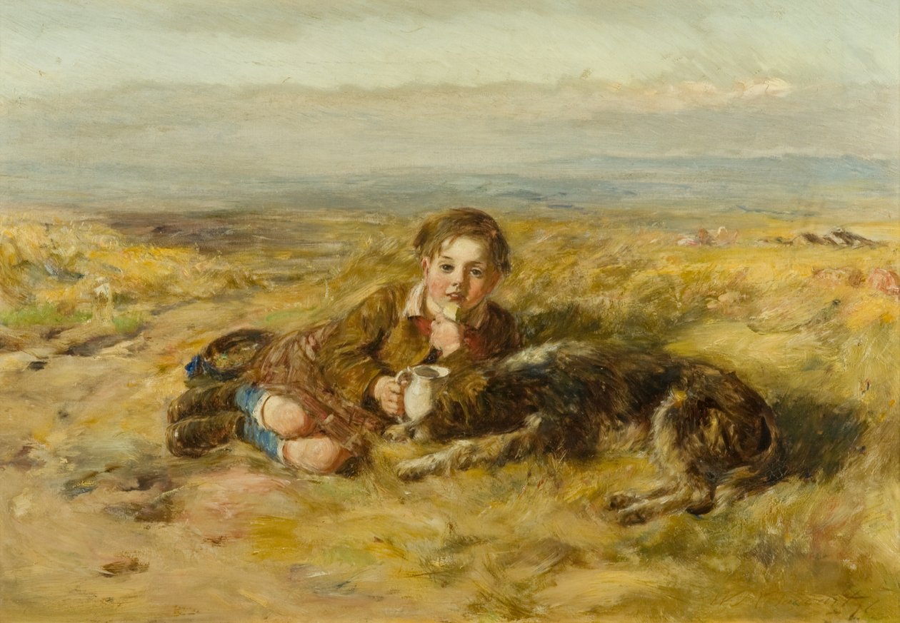 The Wee Herd Laddie [tidligere katalogisert som Boy and Dog] av William McTaggart