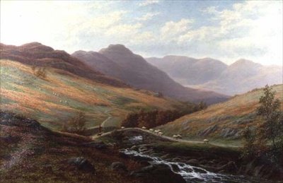 Elter Water og Langdale Pikes, Westmorland av William Mellor