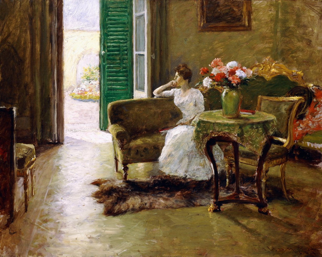 Et minne - i den italienske villaen, av William Merritt Chase