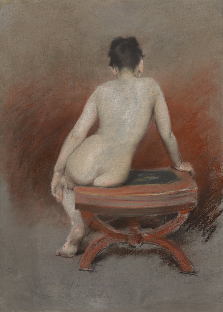 Ryggen til en naken modell av William Merritt Chase
