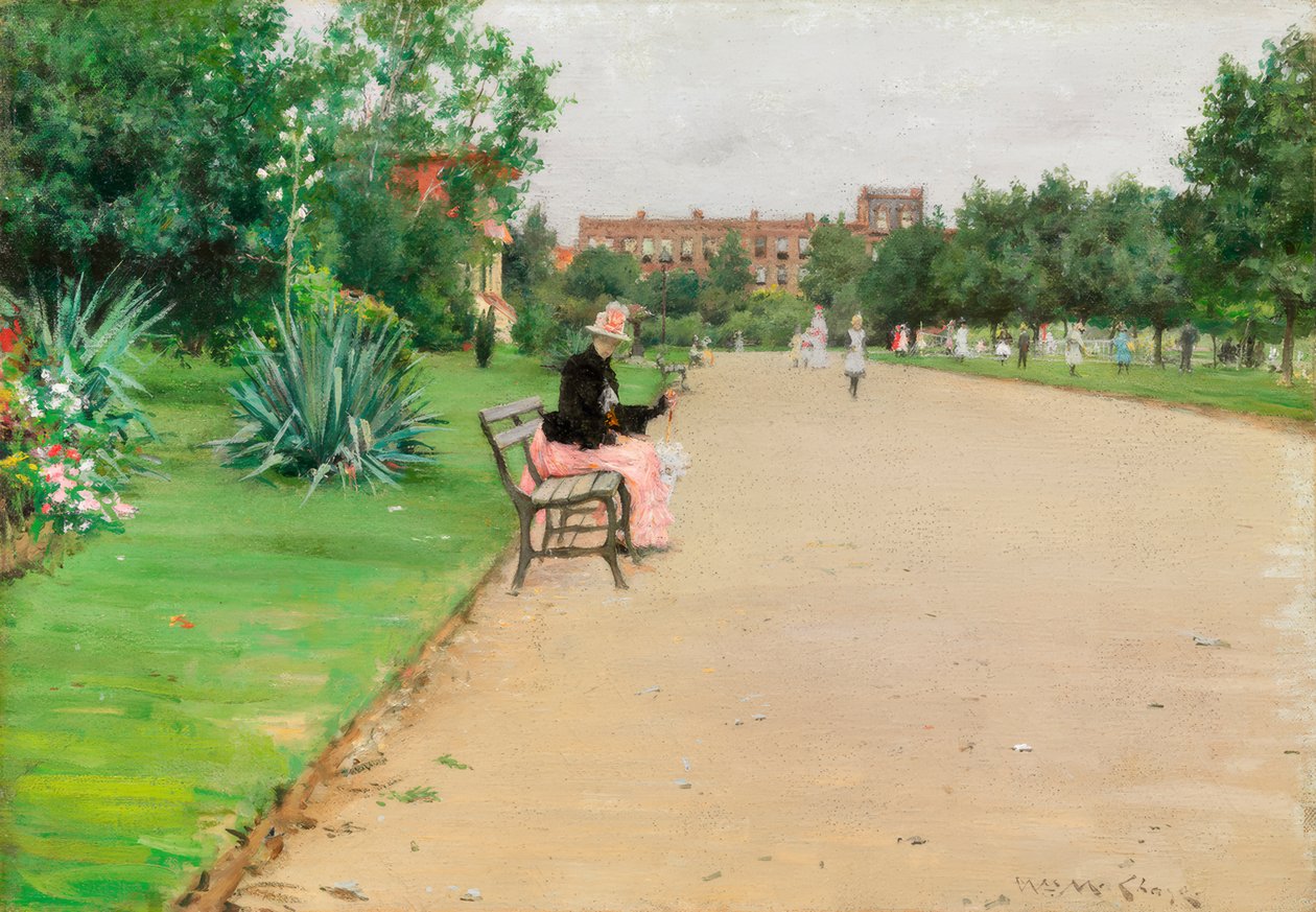 En bypark av William Merritt Chase