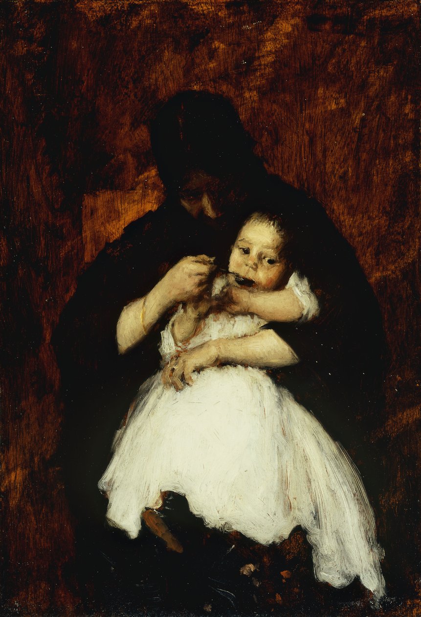 Matende baby, 1886 av William Merritt Chase