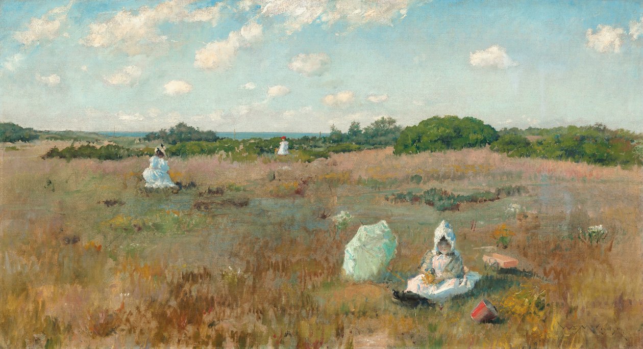 Innsamling av høstblomster av William Merritt Chase