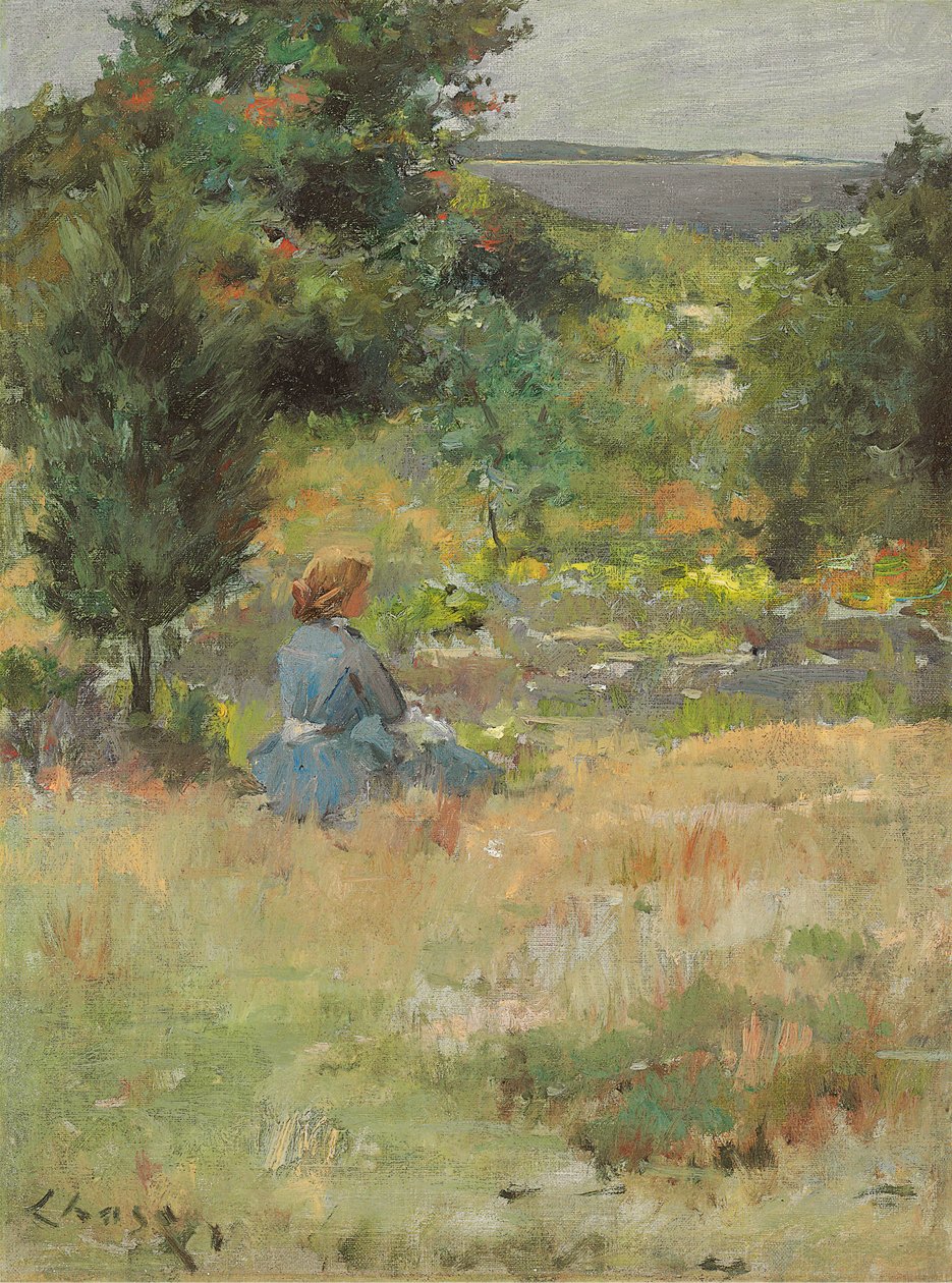 Jente ved Shinnecock Hills, ca. 1897 av William Merritt Chase