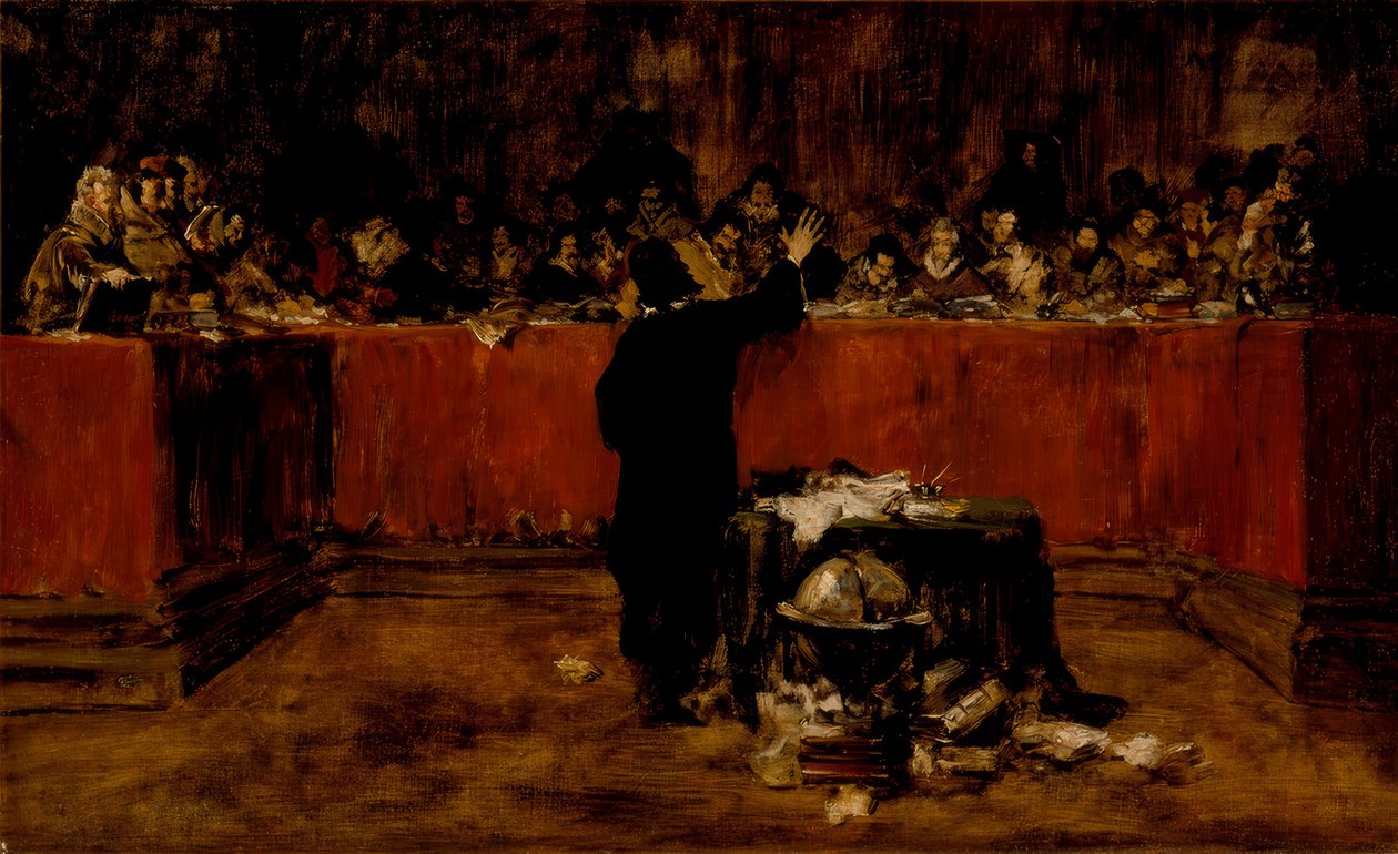 Columbus foran rådet i Salamanca av William Merritt Chase