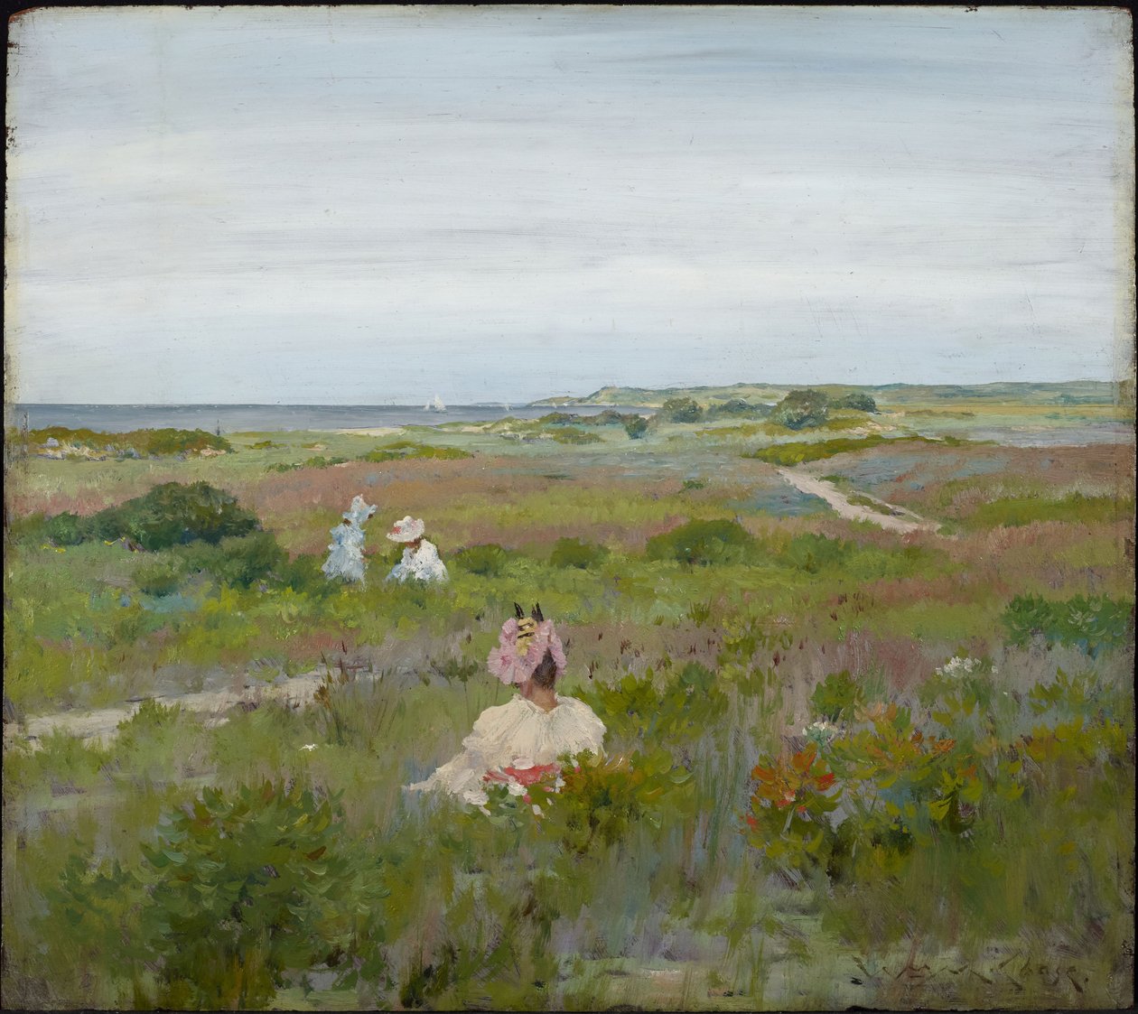 Landskap: Shinnecock, Long Island av William Merritt Chase