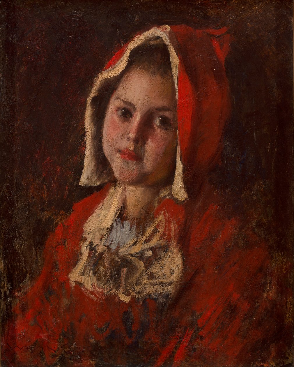 Rødhette (olje på lerret) av William Merritt Chase