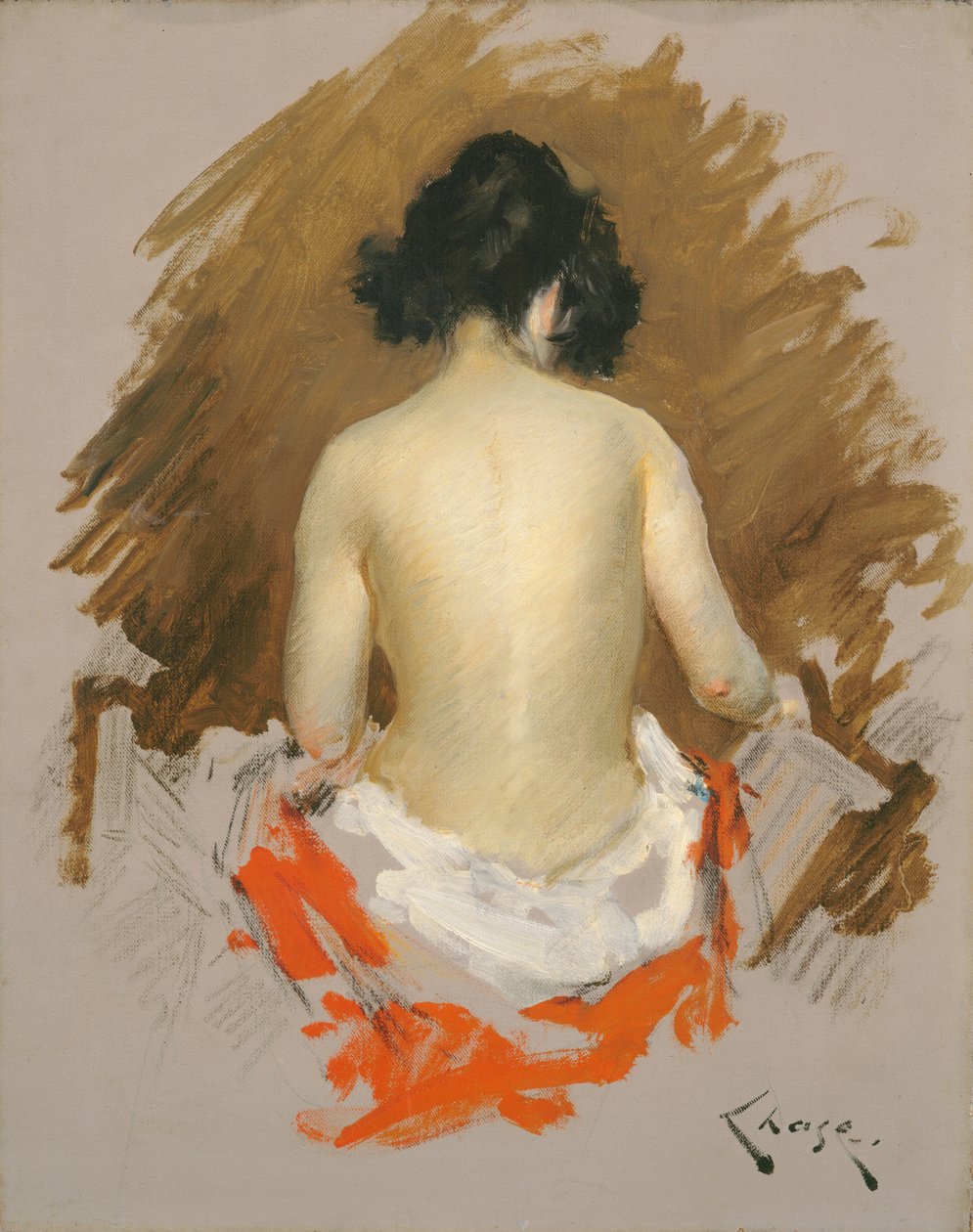 Naken, ca. 1901 (olje på lerret) av William Merritt Chase