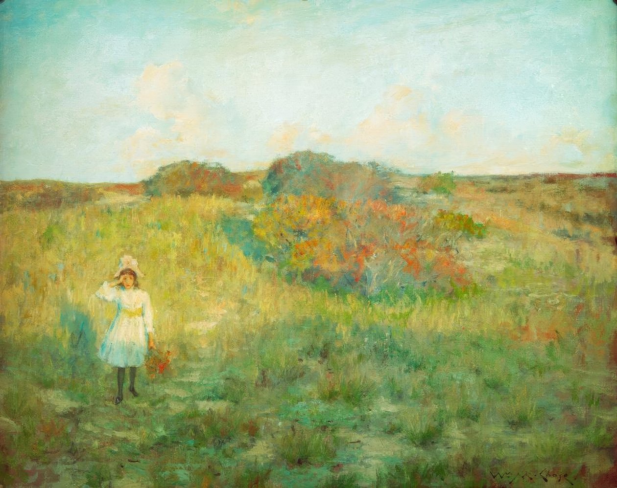 Solnedgang i Shinnecock av William Merritt Chase