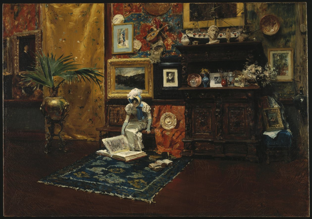 Atelierinteriør av William Merritt Chase