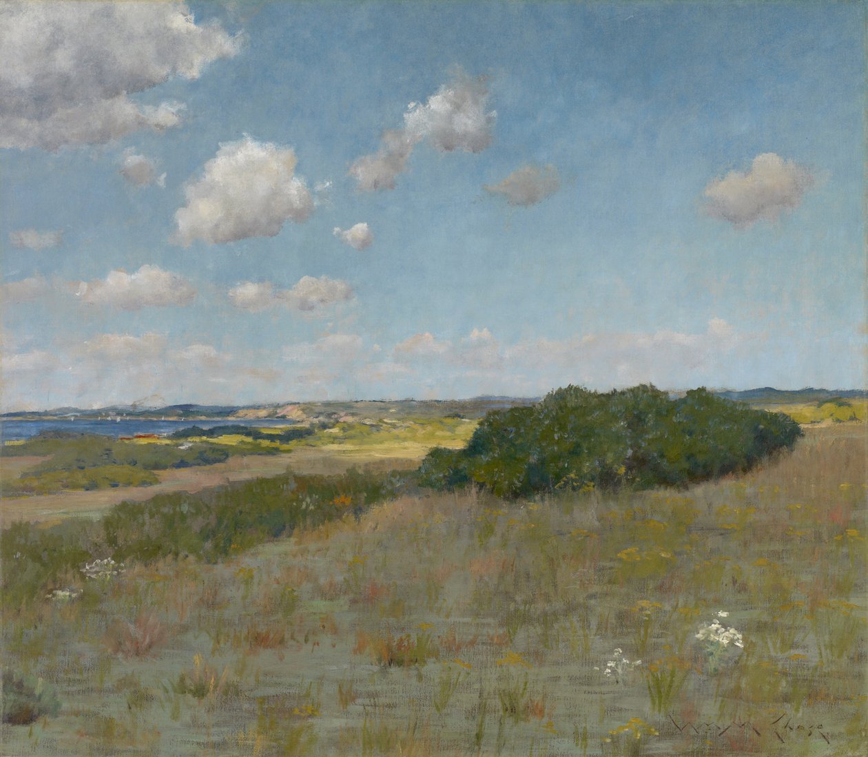 Sunlight and Shadow, Shinnecock Hills, ca. 1895 (olje på lerret) av William Merritt Chase