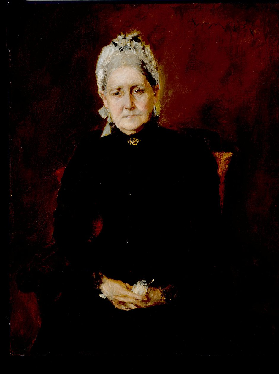 Kunstnerens mor, Sarah Swaim Chase (olje på lerret) av William Merritt Chase