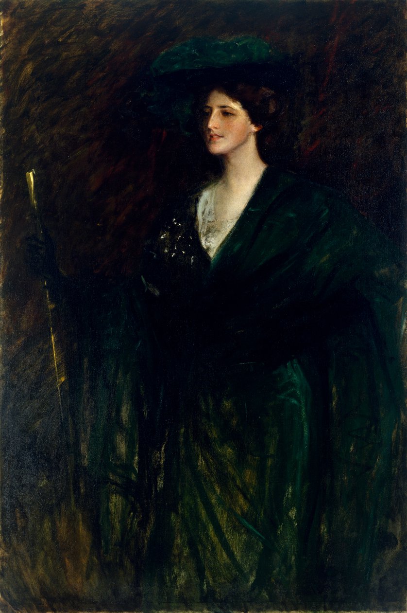 Smaragdfruen, ca. 1896-1900 av William Merritt Chase