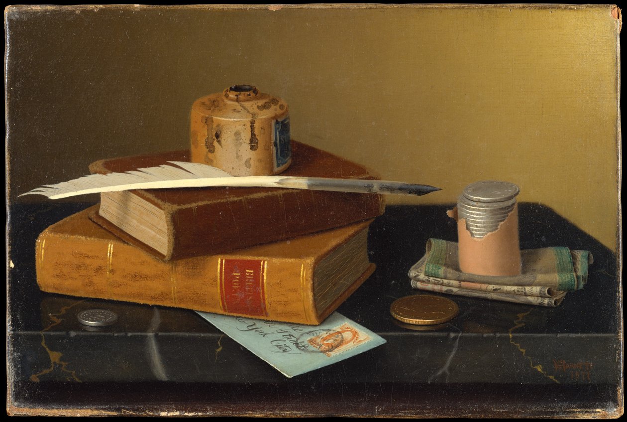 Bankierens bord av William Michael Harnett