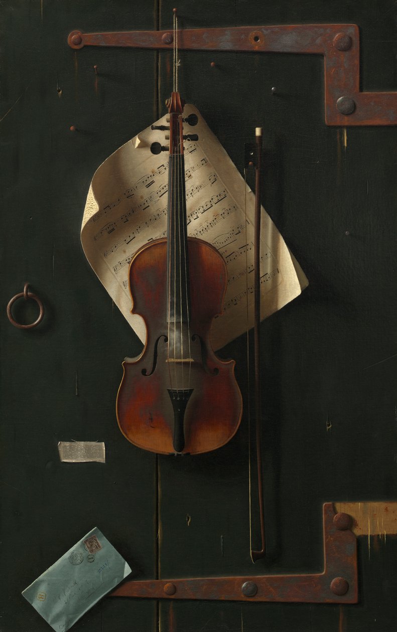 Den gamle fiolinen, 1886 av William Michael Harnett