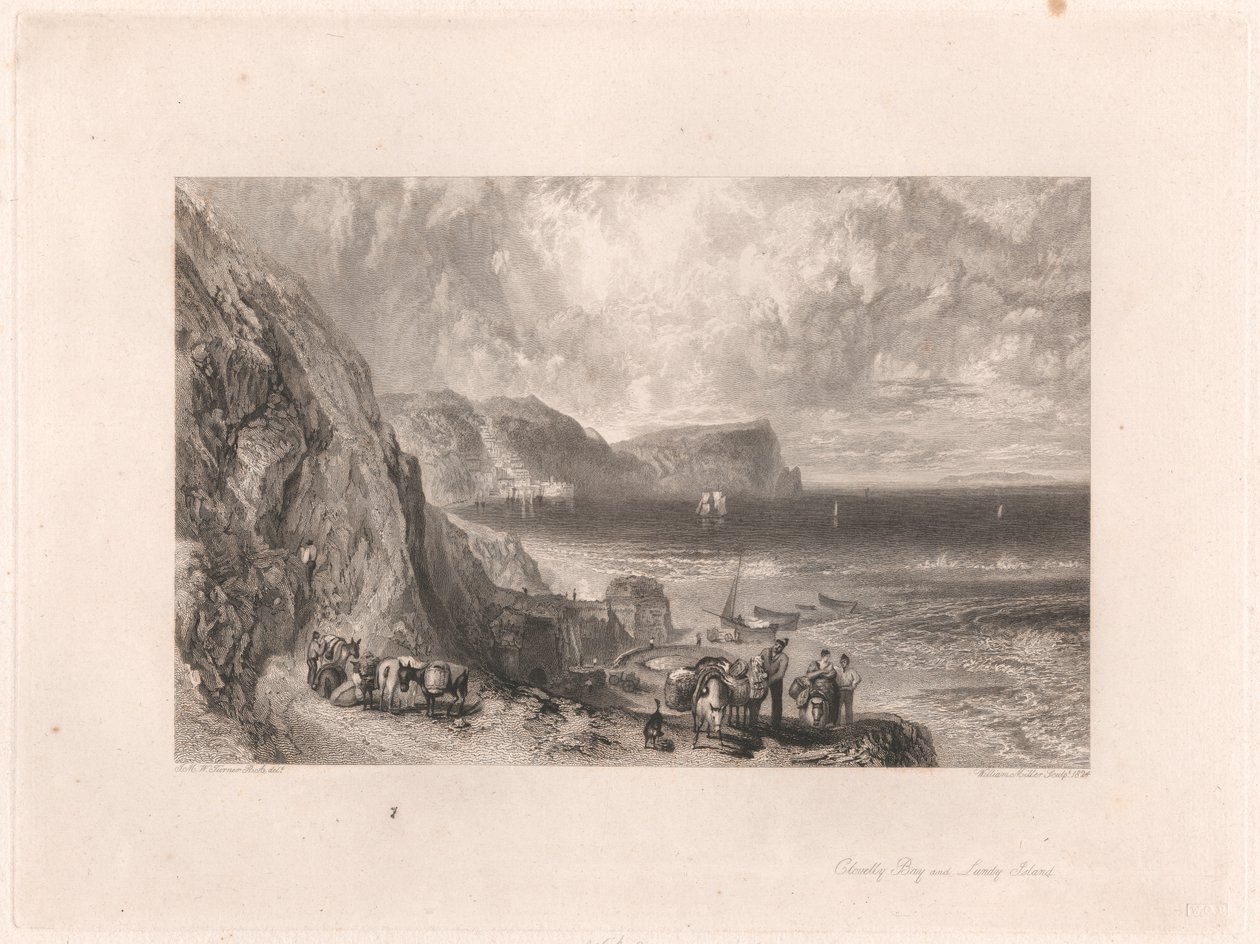 Clovelly Bay og Lundy Island av William Miller