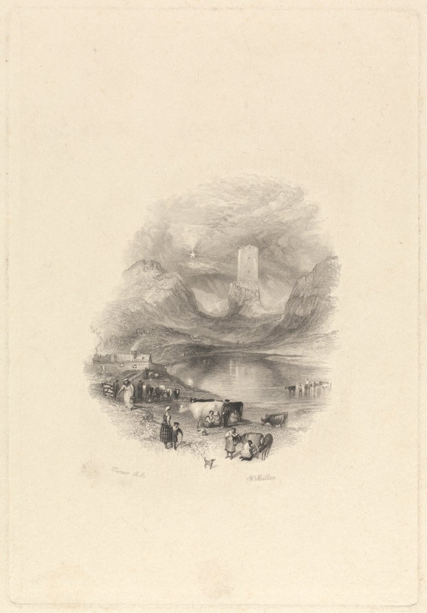 Sandy Knowe, eller Smailholm Tower av William Miller