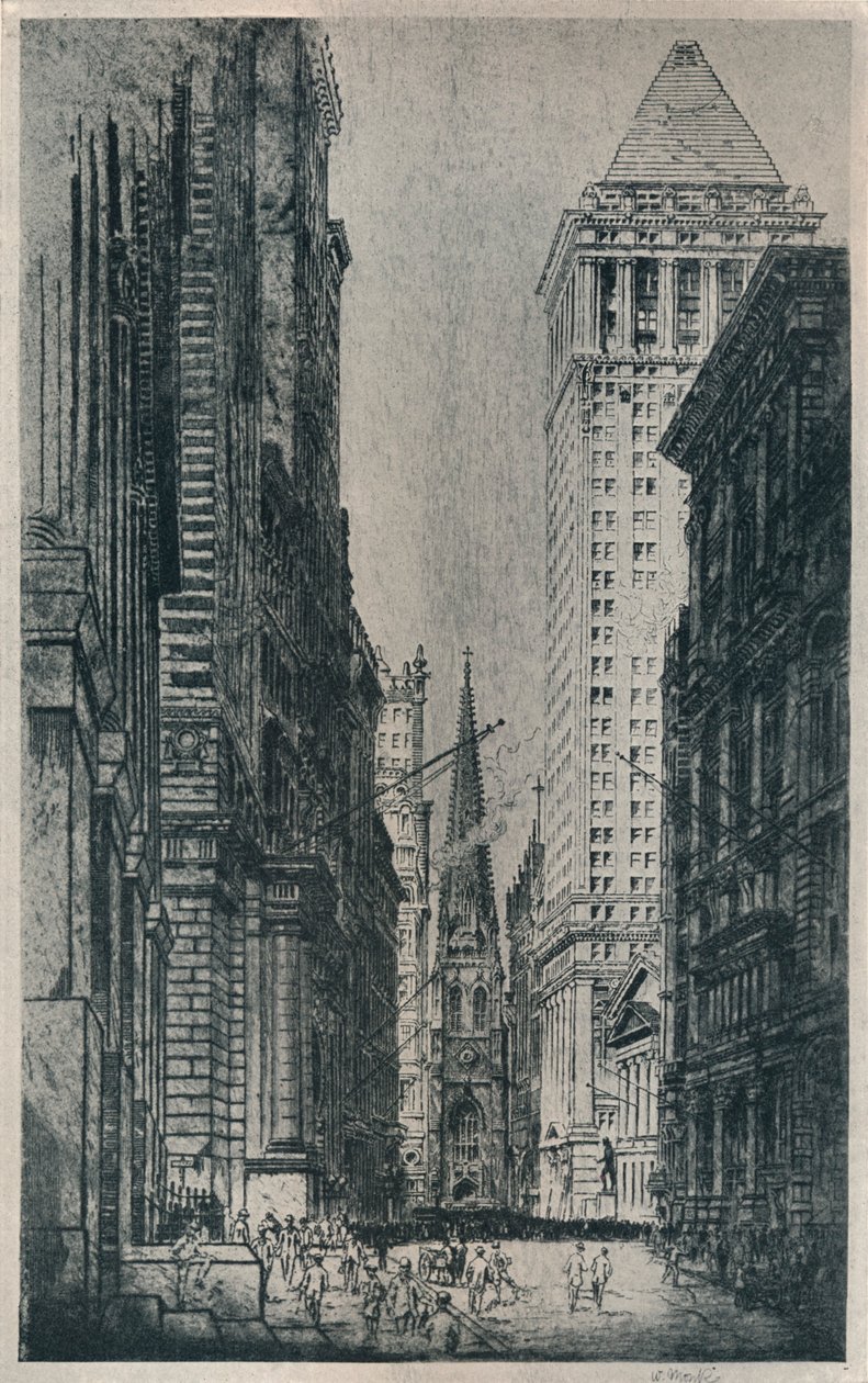 Wall Street, New York, c1913 av William Monk