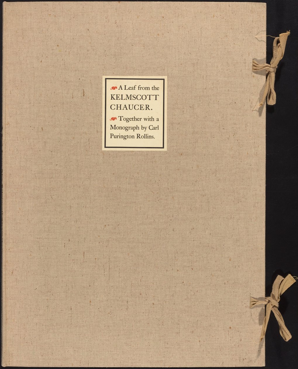 Et blad fra Kelmscott Chaucer av William Morris