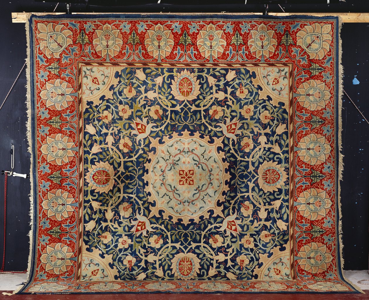 Et sjeldent "Swan-House" Hammersmith håndknyttet teppe, Morris & Co., ca. 1890 av William Morris