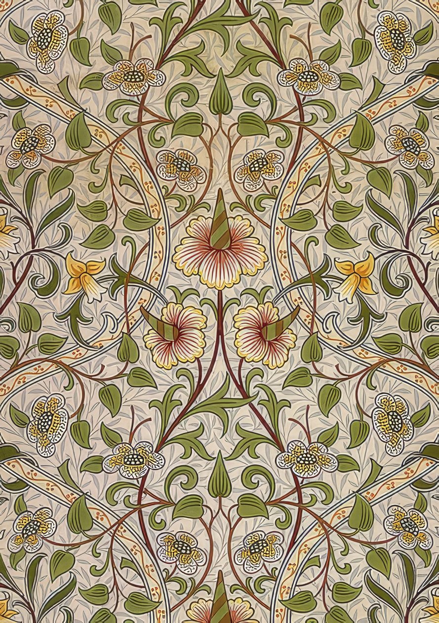 Dekor stoff. 1876-90 av William Morris