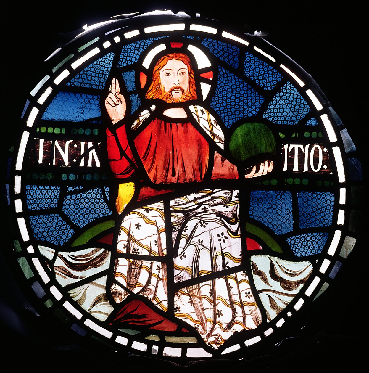 In the Beginning, detalj fra Creation Window, 1861 farget glass detalj av 120153 av William Morris