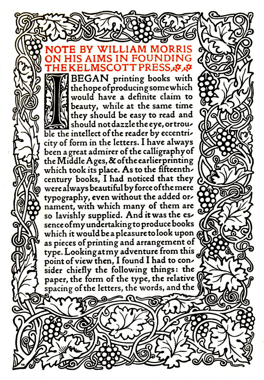 Kelmscott Press: Side trykt i Golden Type, ca. 1895, 1914 av William Morris