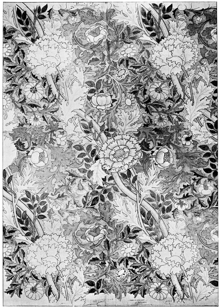 Norwich mønster tapet, 1889 1934. av William Morris