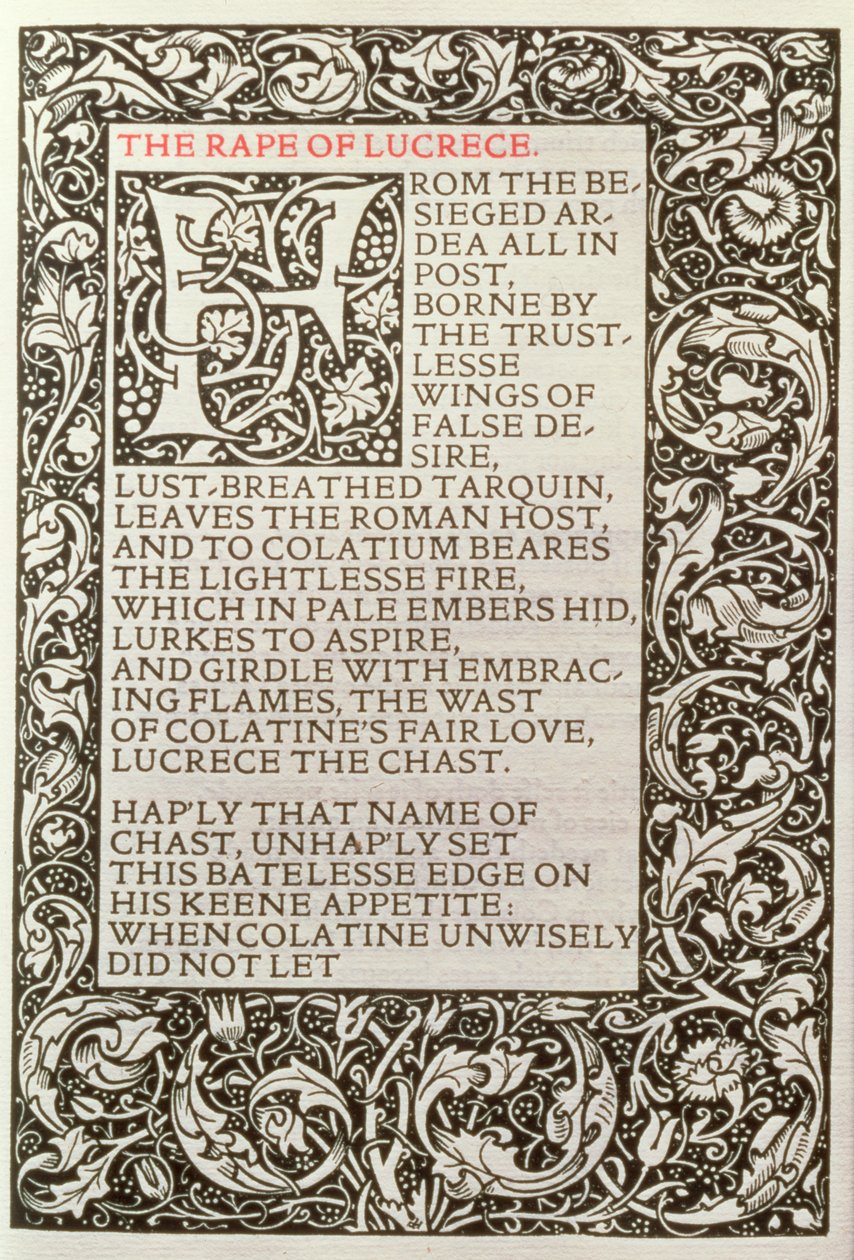 The Rape of Lucrece, fra 