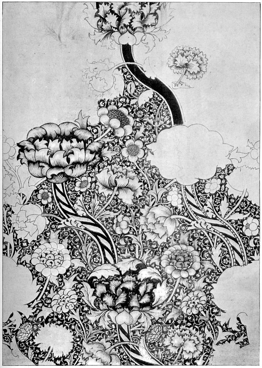 Wandle-mønsteret trykt på bomull, 1884 1934. av William Morris