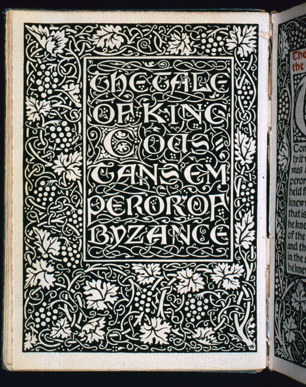 Tittelside fra The Tale of the Emperor, 1894 av William Morris