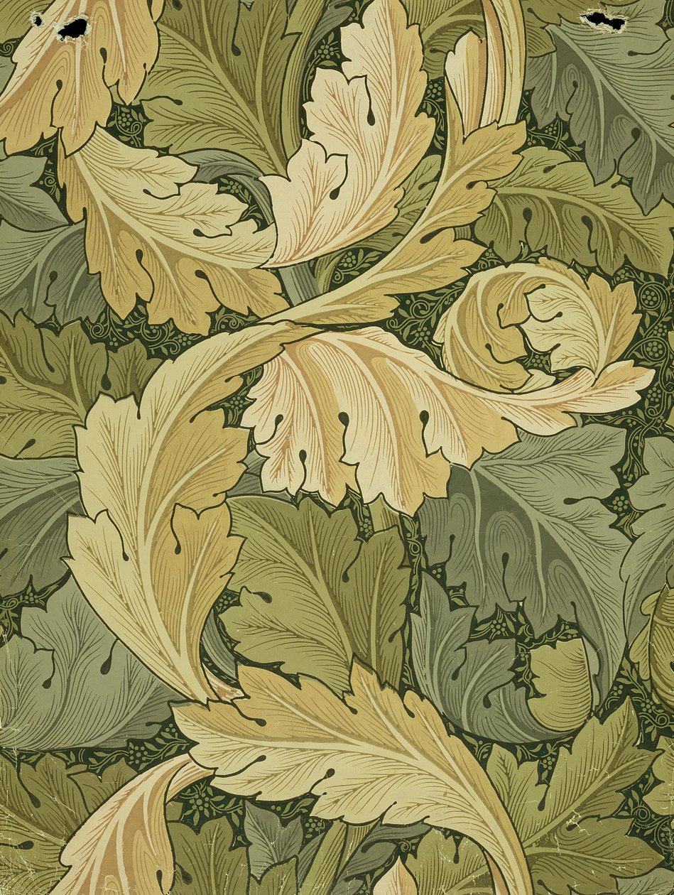 Tapetdesign med AcanthusWoodland-farger, 1875 av William Morris